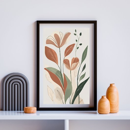 Poster Whispering Feuilles