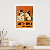 Poster Whisperpering Mural, Nan, Thaïlande Travel (Cuisine)