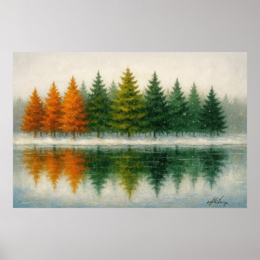 Poster Whispers Between Seasons Landscape (Devant)