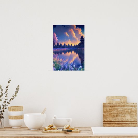Poster Whispers of Dusk, Tranquil Waters (Cuisine)