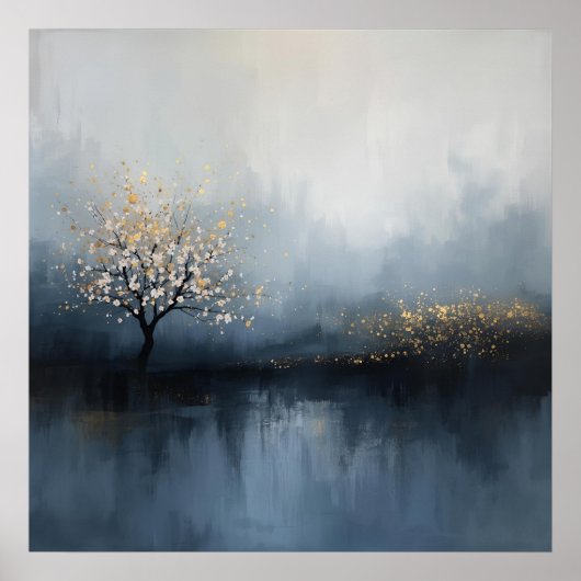 Poster Whispers of Light : Blossoms in the Mist (Devant)