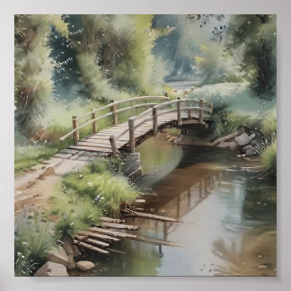 Poster Whispers of the Countryside Bridge