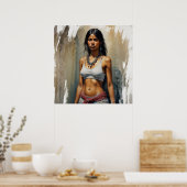 Poster Whispers of the Soul- peinture figurative (Cuisine)