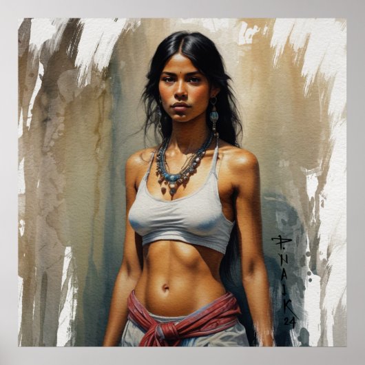 Poster Whispers of the Soul- peinture figurative (Devant)