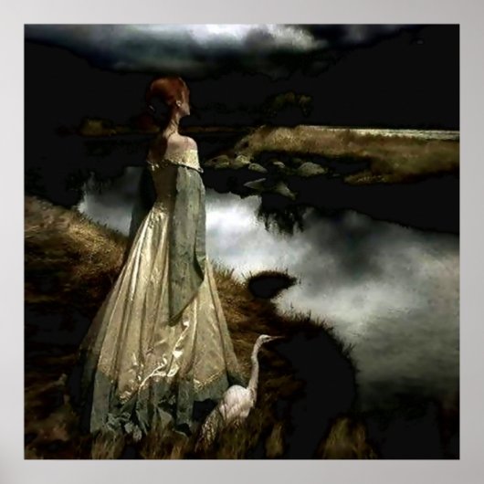 Poster "Whispers on the Wind" par Edward Robert Hughes (Devant)