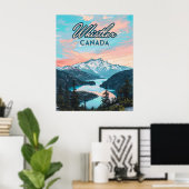 Poster Whistler Canada Colombie-Britannique Station de sk (Bureau à domicile)