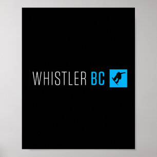 Poster Whistler Colombie-Britannique Type de boîte à snow