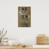 Poster Whistler - Note en rose et marron (Cuisine)