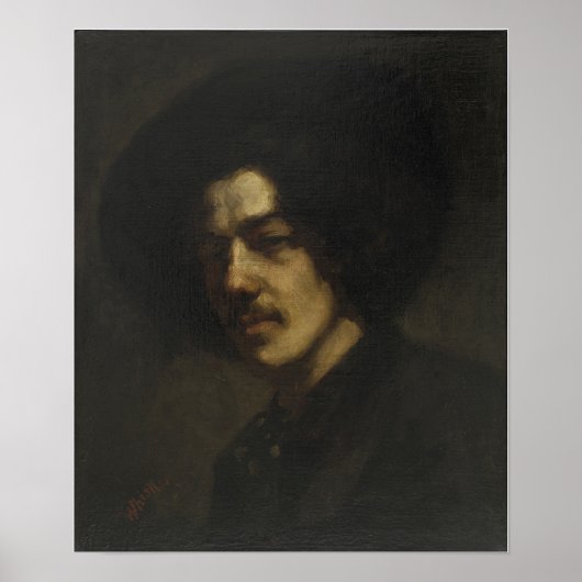 Poster Whistler - Portrait De Avec Casquette 1858 (Devant)