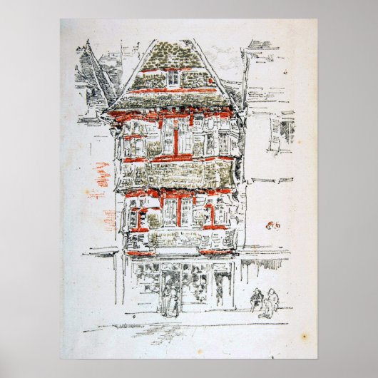 Poster Whistler - Red House Paimpol (Devant)