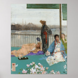 Poster Whistler - Variations de couleur chair et de vert