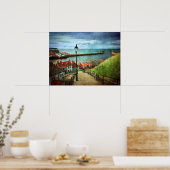 Poster Whitby Harbour de 199 Steps (Cuisine)