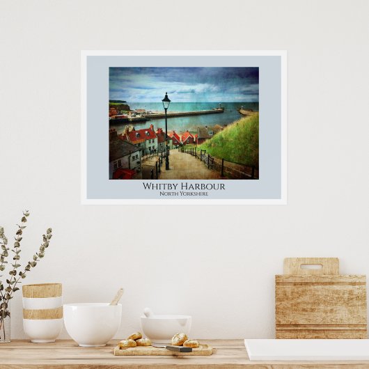 Poster Whitby Harbour de 199 Steps (Cuisine)