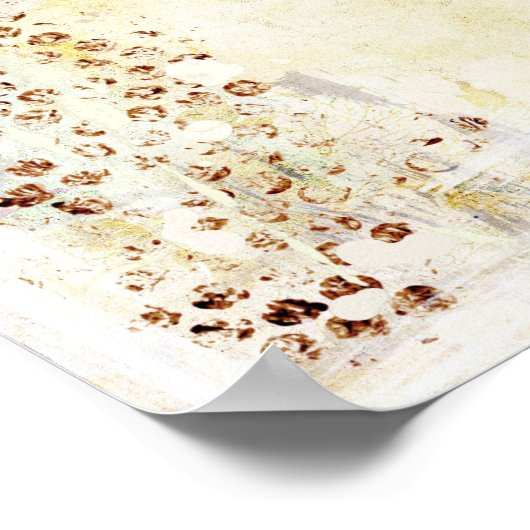 Poster White Abstraction (Coin)