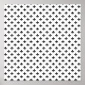Poster White Black Fleur de Lis Delicate Mardi gras (Devant)