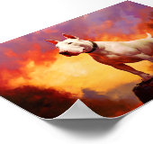 Poster White Bull Terrier (Coin)