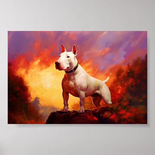 Poster White Bull Terrier (Devant)