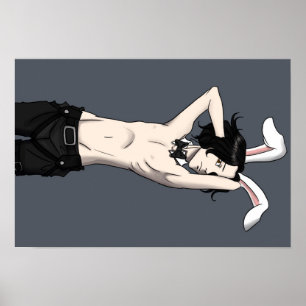 Poster White Bunny