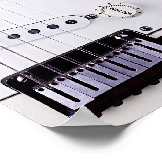 Poster White Electric Guitar 2 (Coin)