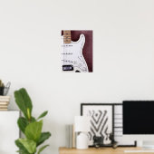 Poster White Electric Guitar 2 (Bureau à domicile)
