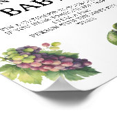 Poster White Farm Baby shower ne pas dire Baby Game (Coin)