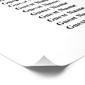 Poster White Floral Heart 12 Table Wedding Table Setting (Coin)