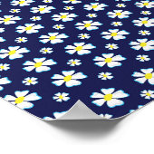 Poster White Flower Pattern Thunder_Cove (Coin)