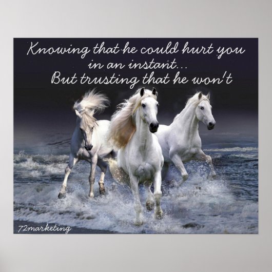 Poster White Horses sachant qu'il pourrait vous blesser p (Devant)