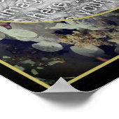 Poster White Lacecap Hydrangea Frame Ajouter Votre Photo (Coin)