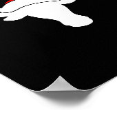 Poster White Longhorn Christmas Lights Santa Hat Horn Ant (Coin)