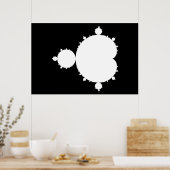 Poster White Mandelbrot (Cuisine)