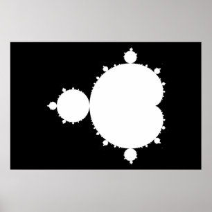 Poster White Mandelbrot