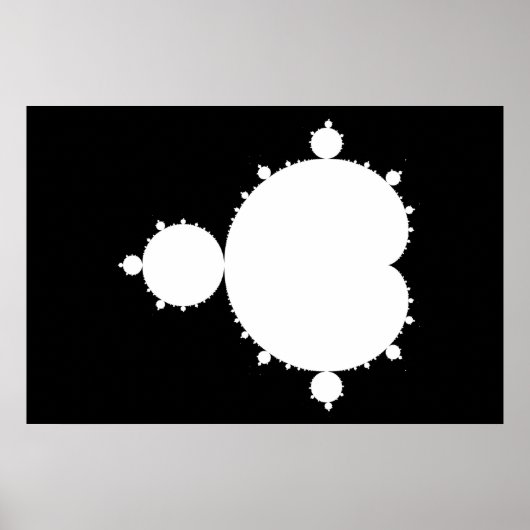 Poster White Mandelbrot (Devant)