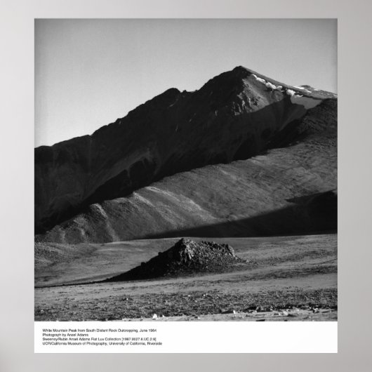 Poster White Mountain Peak, juin 1964 par Ansel Adams (Devant)