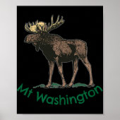 Poster White Mountains Mt Washington New Hampshire Moose (Devant)