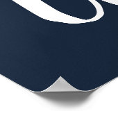 Poster White on Blue Teamwork fait le travail de rêve (Coin)