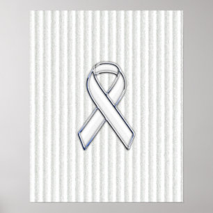 Poster White on White Ribbon