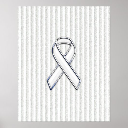 Poster White on White Ribbon (Devant)