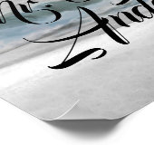 Poster White Palm Coconut Tree Beach Mariage élégant (Coin)