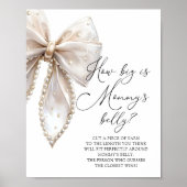 Poster White Pearl Bow Quelle est la taille de Mommys Bel (Devant)