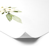 Poster White Peony Epiphany Bienvenue À Notre Mariage (Coin)