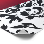Poster White Red Damask cadeau spécial (Coin)