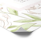 Poster White Rose Classic Wedding Seating Chart (Coin)