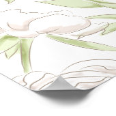 Poster White Rose Classic Wedding Seating Chart (Coin)