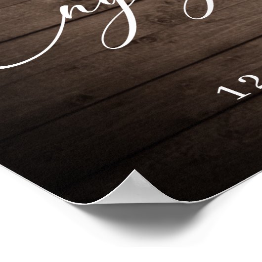 Poster White Roses Lanterne Russe Bois Partie d'engagemen (Coin)