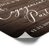 Poster White Roses Lanterne Russe Bois Partie d'engagemen (Coin)