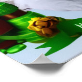 Poster White Rough Collie celebrating St. Patrick's Day (Coin)