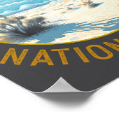 Poster White Sands National Park Distressed Circle  (Coin)