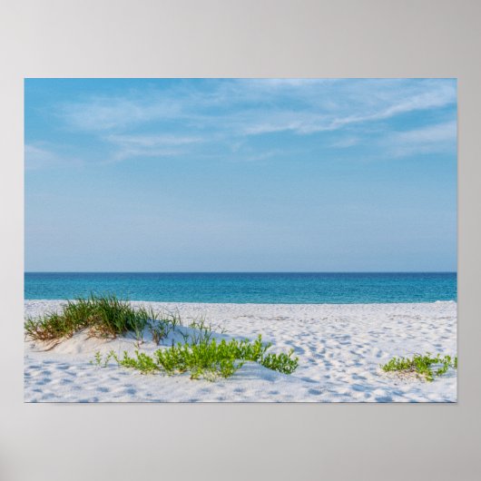 Poster White Sandy Beach Florida Coastline (Devant)