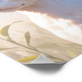 Poster White Sphinx Cat and Flowers (Coin)